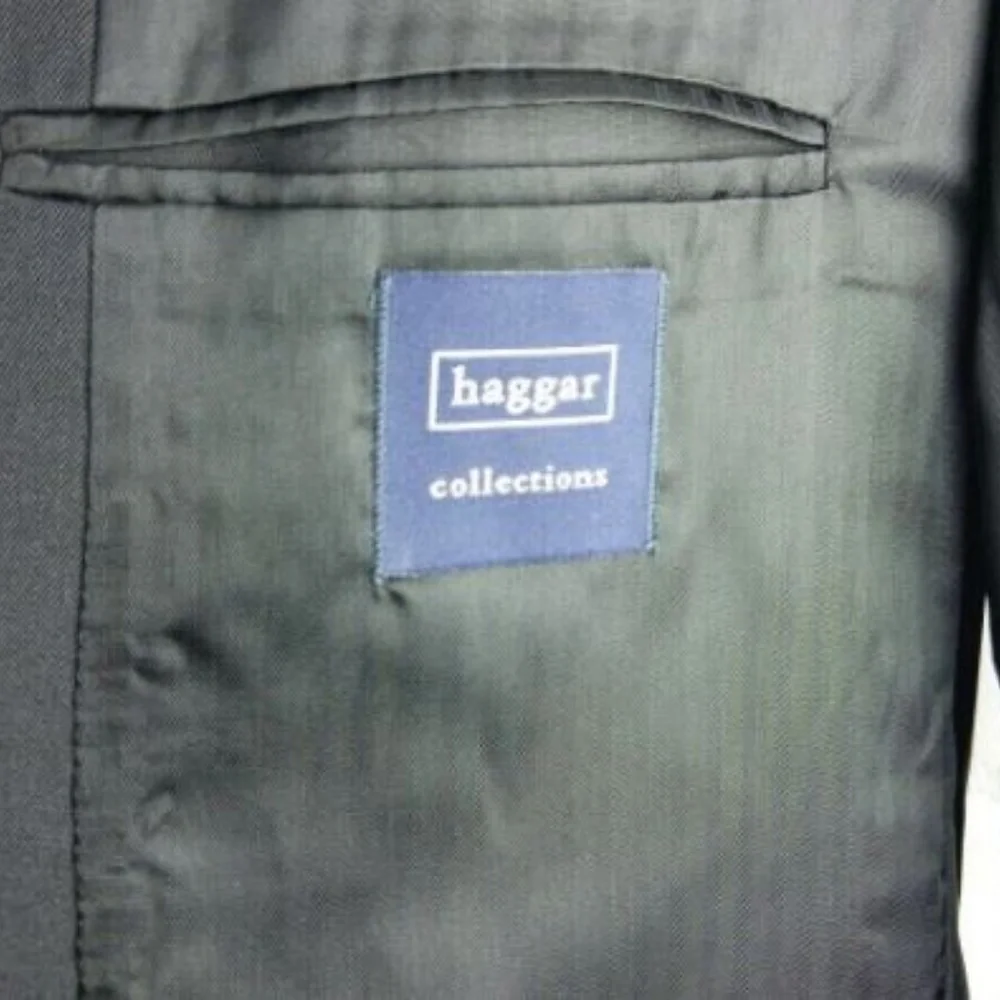 Haggar 42L Suit Blazer Sports Coat Black